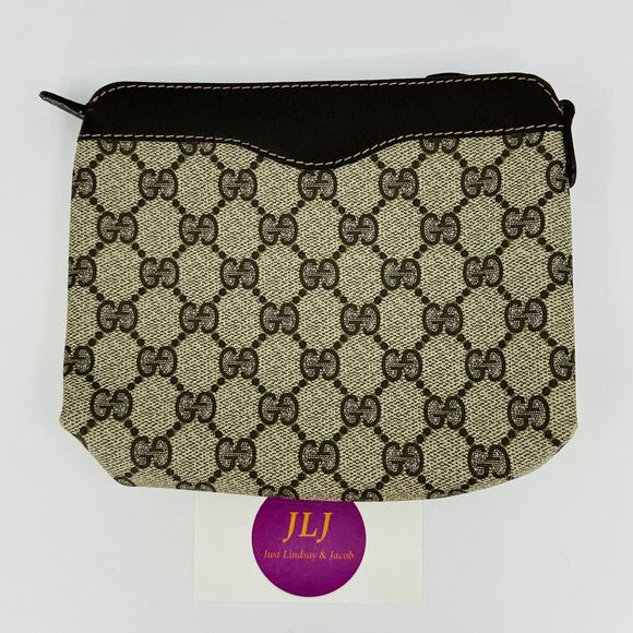 Gucci Vintage GG Monogram Guccissima PVC Cosmetic Makeup Toiletry Pouch Bag - Picture 3 of 9